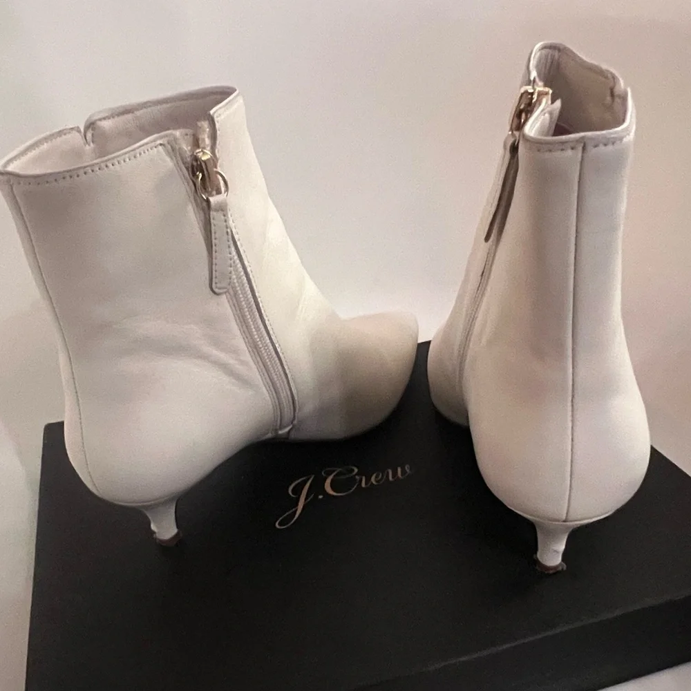 J. Crew Ivory Ankle Boots - Picture 8 of 12